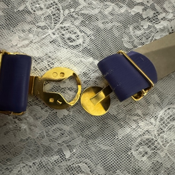 DONCASTER Vintage 80’s Gold & Silver Interlocking Unique Leather Belt Rare Fun main image 11